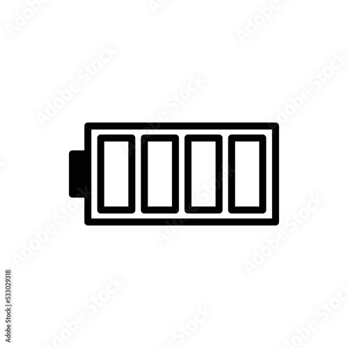 battery icon vector design simple and clean