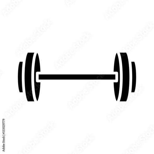 dumbbell icon vector design simple and clean