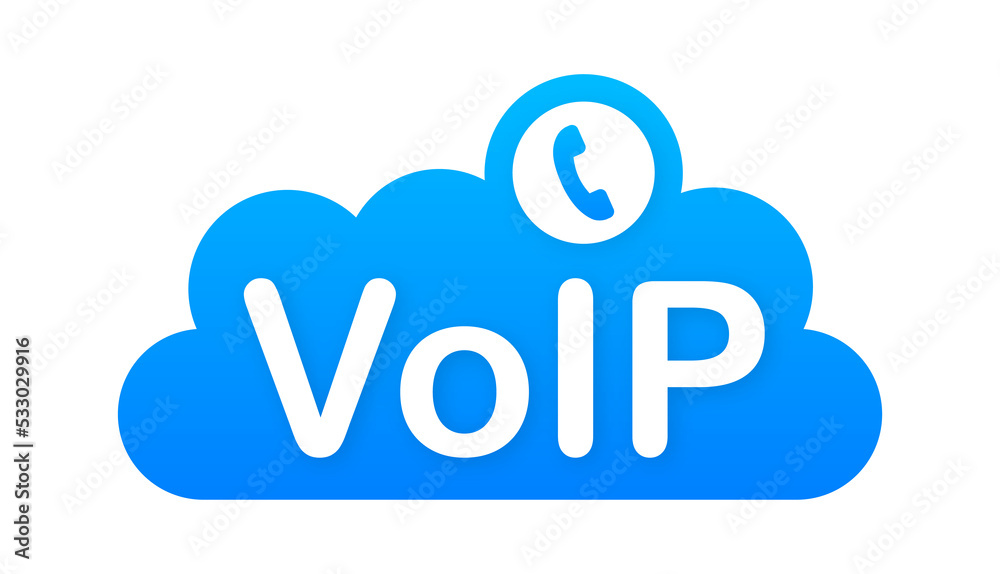 VoIP technology, voice over IP. Internet calling banner. illustration. VoIP technology, voice over IP. Internet calling banner. illustration.