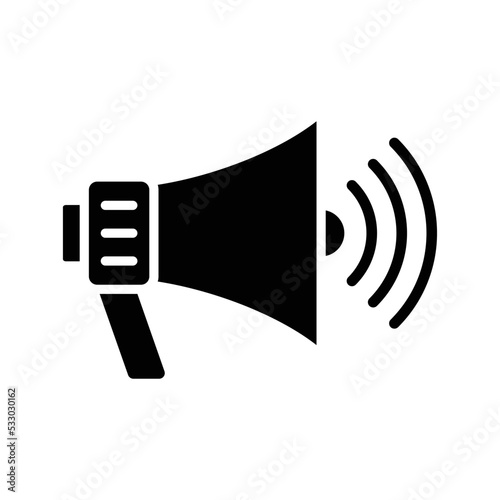 megaphone icon vector design simple and clean