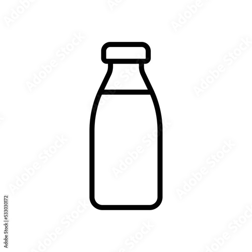 milk bottle icon vector design simple and clean