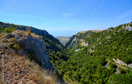 view of landscape of gargano, apulia, italy