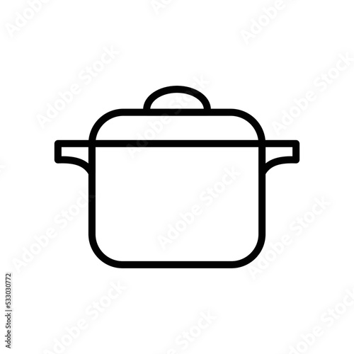 saucepan icon vector design simple and clean