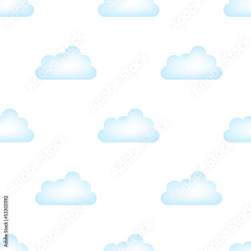 Blue sky, clouds. Cloud pattern, cloud shape. illustration.