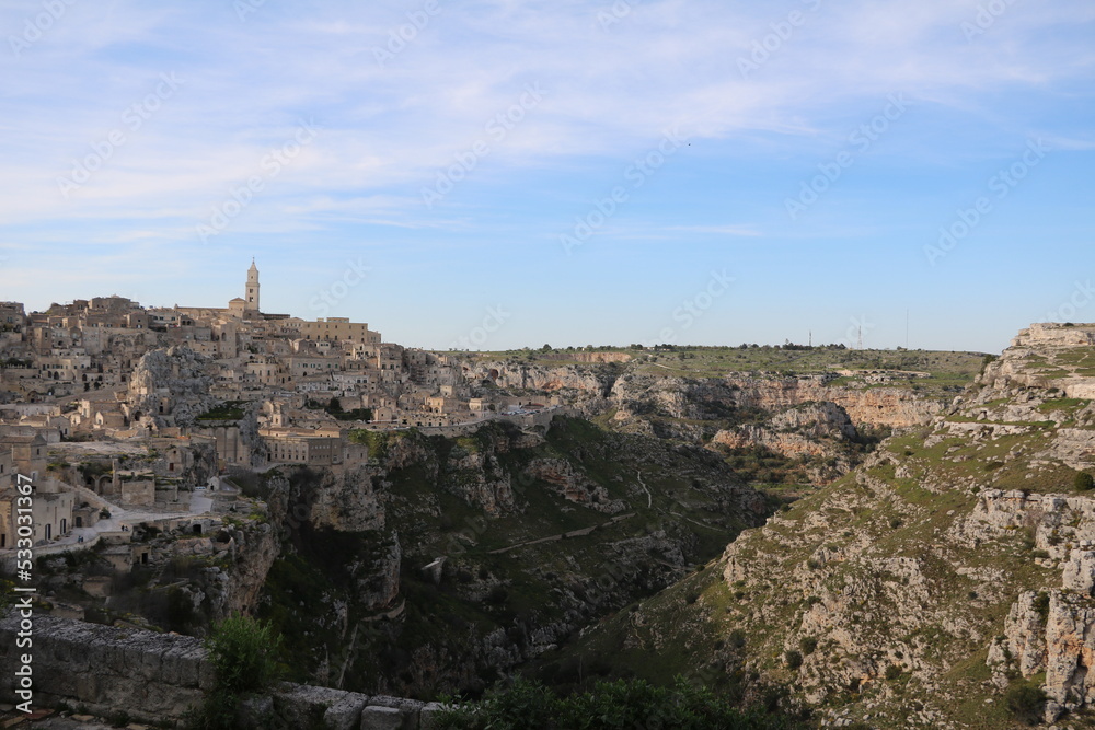 View of Matera in Italy