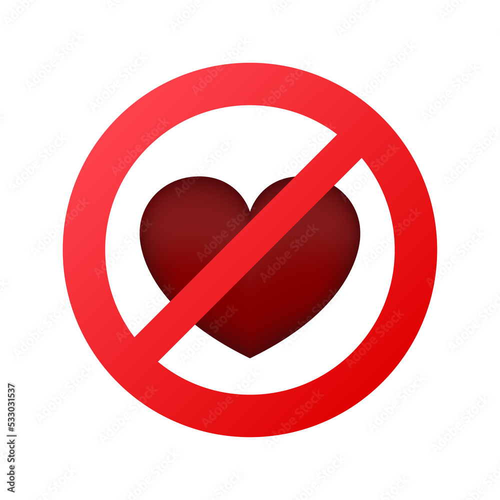 Flat no heart for decoration design. flat illustration. Flat no heart for decoration design. flat illustration.