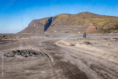 Cityscape of Landmannalaugar (Iceland) photo