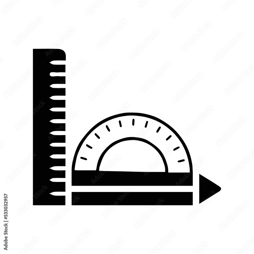 Creative design graphic ruler icon | Black Vector illustration | Creative design graphic ruler icon | Black Vector illustration |