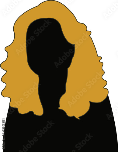 a woman head silhouette vector