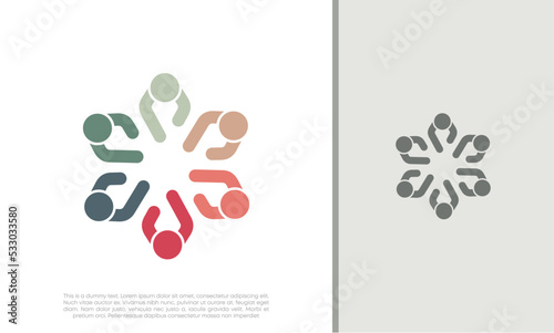 Global Community Logo Icon Elements Template. Community human Logo template vector. Community health care. Abstract Community logo.	