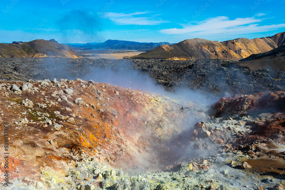 Cityscape of Landmannalaugar (Iceland)