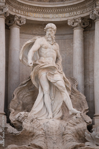 Detalles de la Fontana di Trevi. Roma