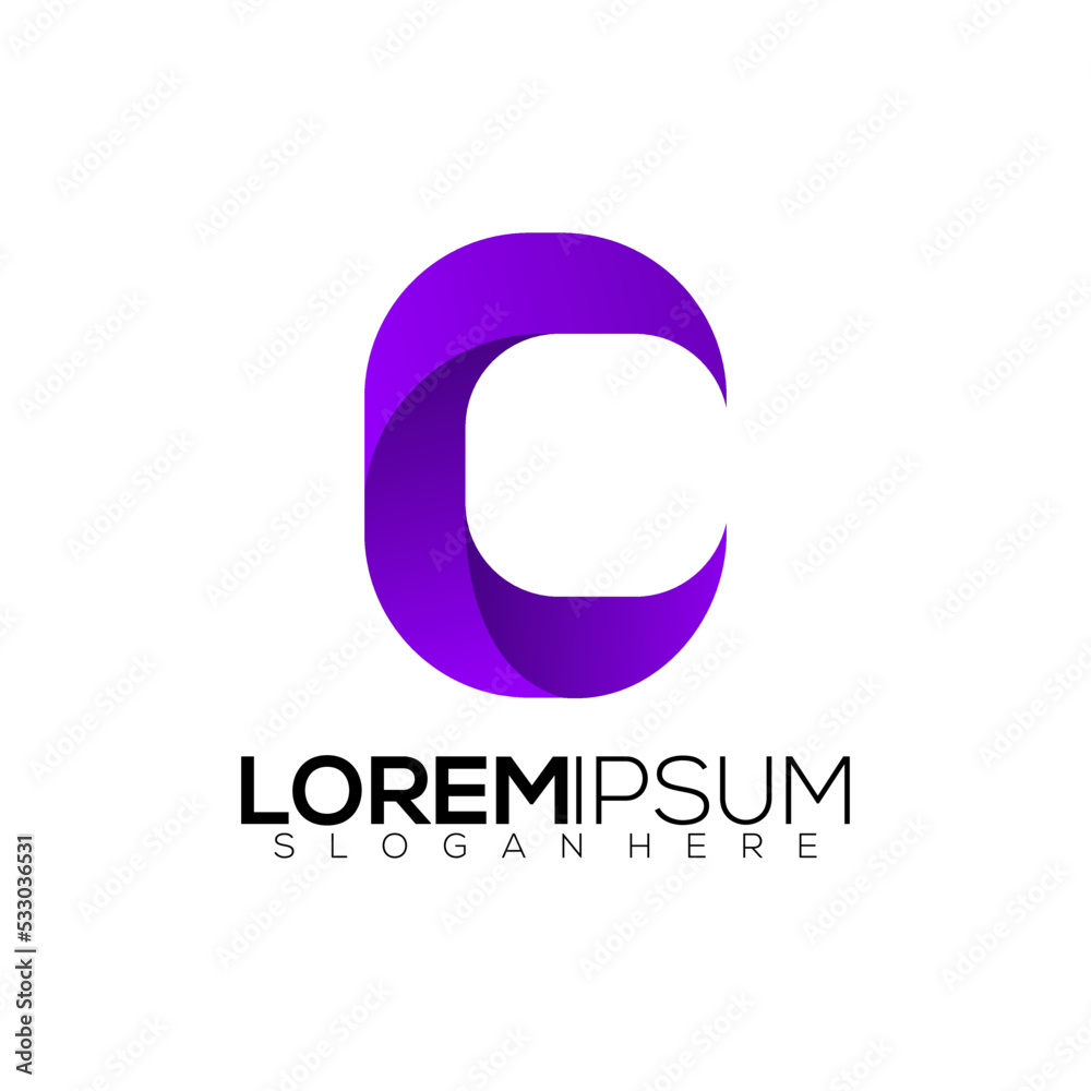 logo letter C modern gradient colorful logo letter C modern gradient colorful