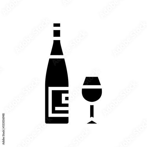 zinfandel red wine glyph icon vector. zinfandel red wine sign. isolated symbol illustration