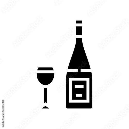 pinot noir red wine glyph icon vector. pinot noir red wine sign. isolated symbol illustration