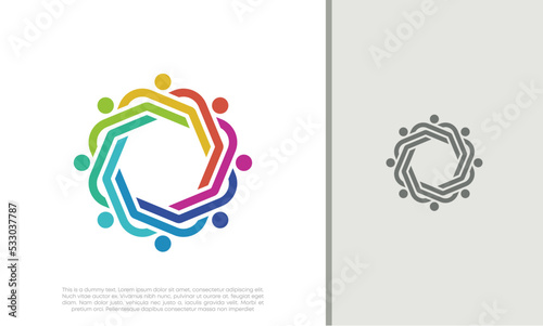 Global Community Logo Icon Elements Template. Community human Logo template vector. Community health care. Abstract Community logo.	