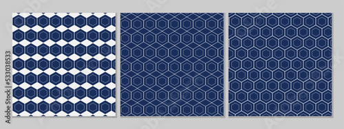 Japanese seamless pattern collection set, Japanese traditional vector art