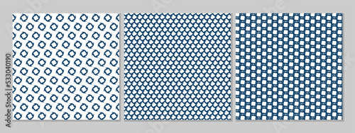Japanese seamless pattern collection set, Japanese traditional vector art