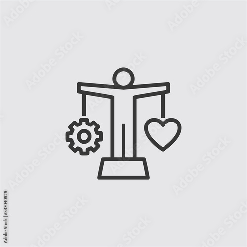 balance  icon vector icon.Editable stroke.linear style sign for use web design and mobile apps,logo.Symbol illustration.Pixel vector graphics - Vector