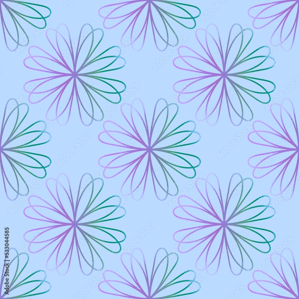 Floral seamless flower and leaves pattern for wrapping paper and clothes print and fabrics and linens and kids Floral seamless flower and leaves pattern for wrapping paper and clothes print and fabrics and linens and kids