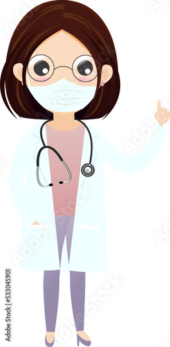 Healthy Doctor looking through magnifying glass scanning covid-19 corona virus. 