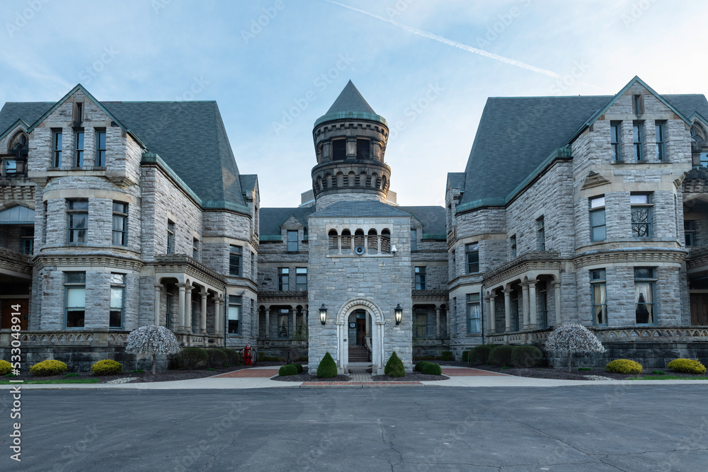 Ohio State Prison located in Mansfield, Ohio Built in 1886.  Location used for filming the Shawshank Redemption.  Image taken 04/13/19.