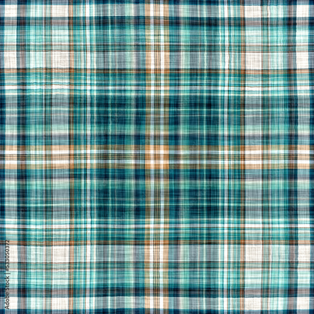 Teal rustic coastal beach house check fabric tile. Seamless sailor flannel textile gingham repeat swatch. Teal rustic coastal beach house check fabric tile. Seamless sailor flannel textile gingham repeat swatch.