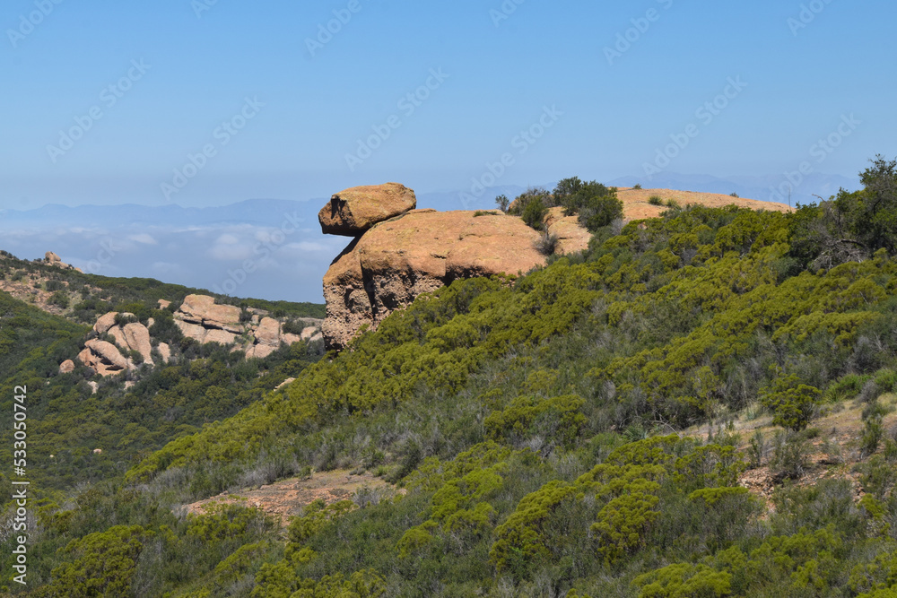 Rock Formation at Sandstone Peak, Agoura Hills, Santa Monica Mountains 