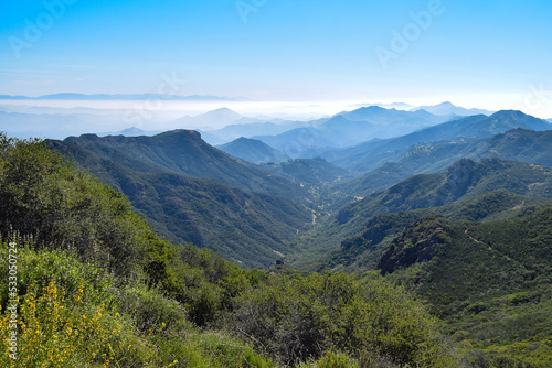 View of Carlisle Canyon from Sandstone Peak, Agoura Hills, Santa Monica Mountains 