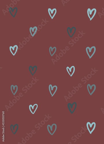 Cute mini hurts in the red background