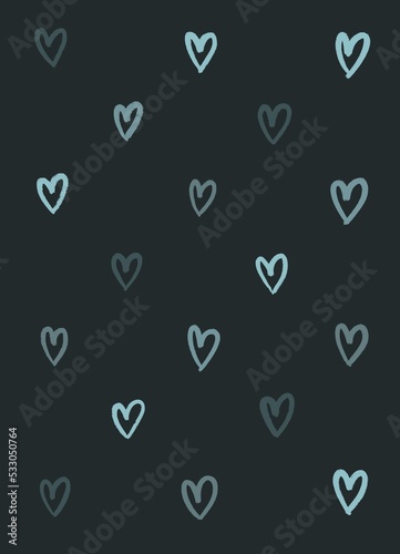 Cute mini hurts in the dark background