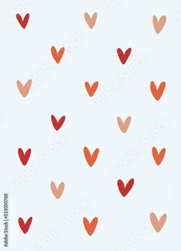 Cute mini hurts orange and red