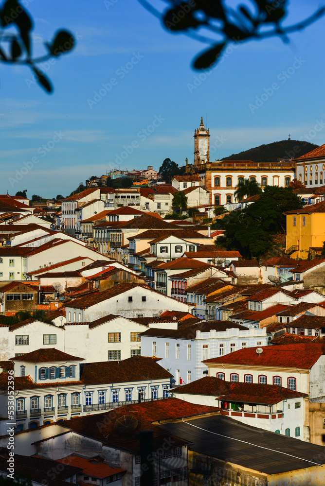 A partial view of the World Heritage-listed colonial town of Ouro Preto, Minas Gerais state, Brazil