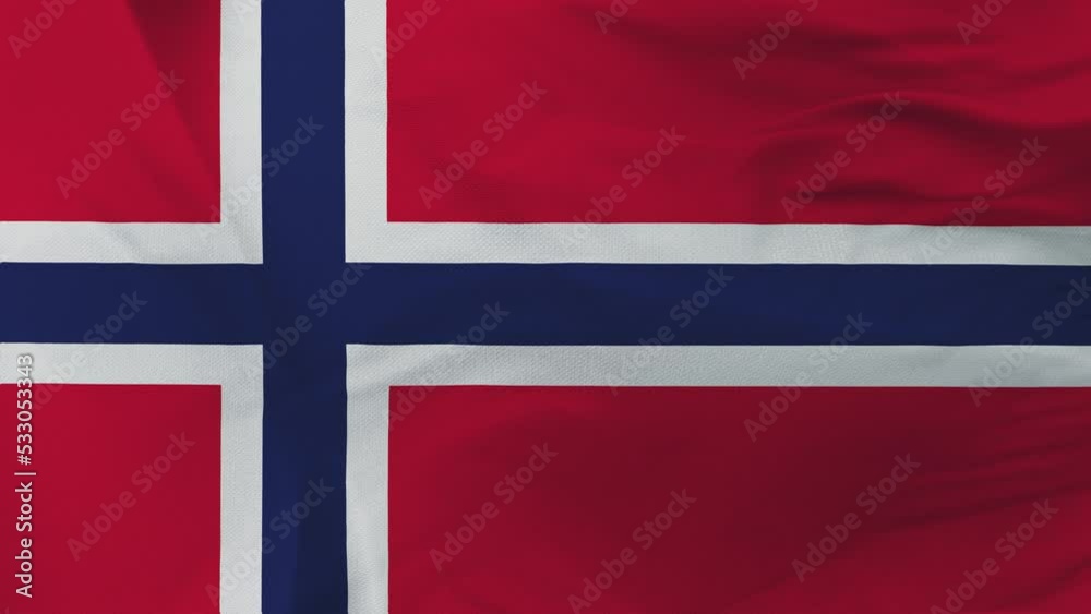Gros plan 3d video 4k du drapeau Norvege Gros plan 3d video 4k du drapeau Norvege