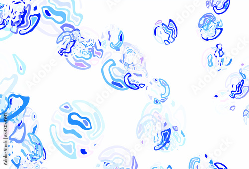 Light Blue  Yellow vector pattern with random forms.