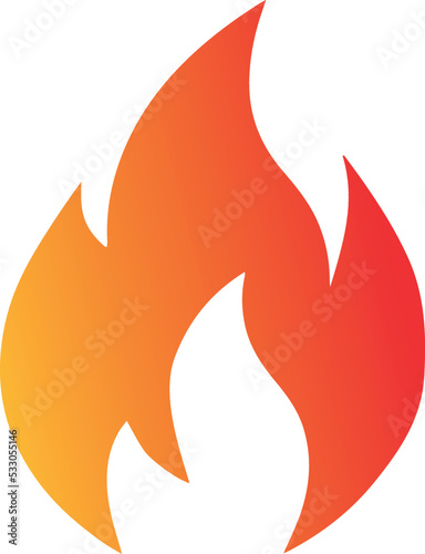 illustration of a red fire