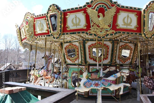Carousel in the forest