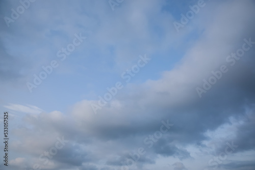 Picturesque view on beautiful sky with clouds