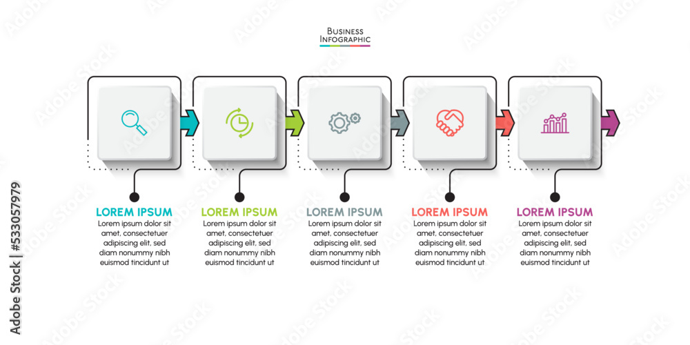 Business data visualization. timeline infographic icons designed for ...