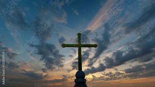 cross on the sky