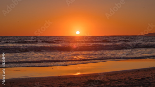 sunset on the beach