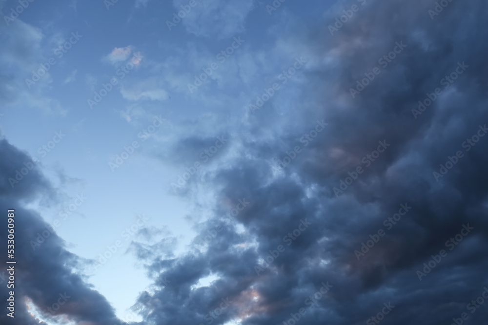 Picturesque view of blue sky with clouds Picturesque view of blue sky with clouds
