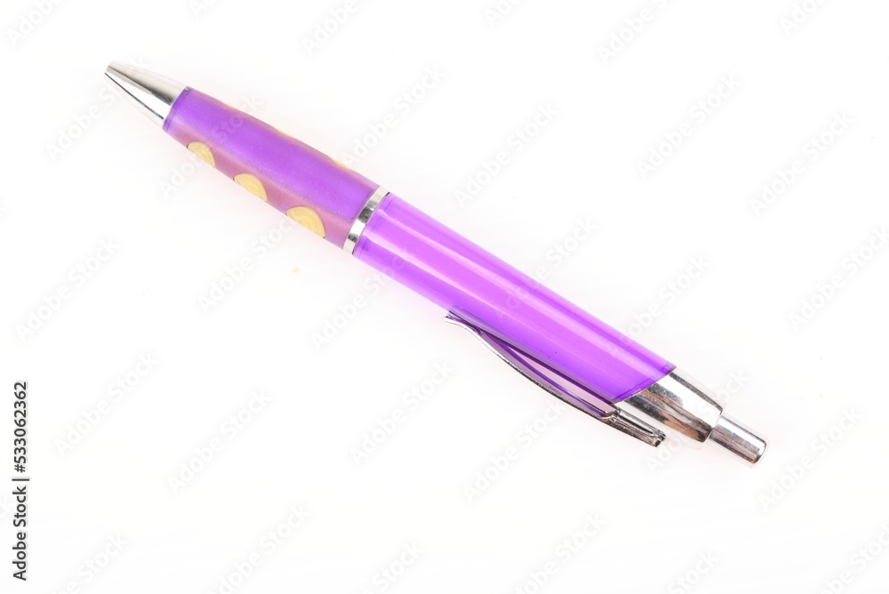 Violet pen isolated on white Violet pen isolated on white