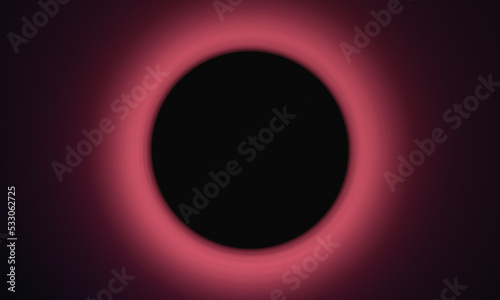 the black circle in the middle of the purple pink gradient circle