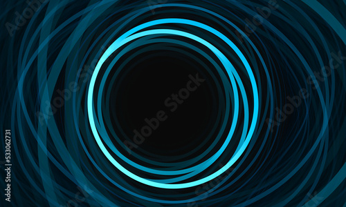 abstract glowing blue circle stack background