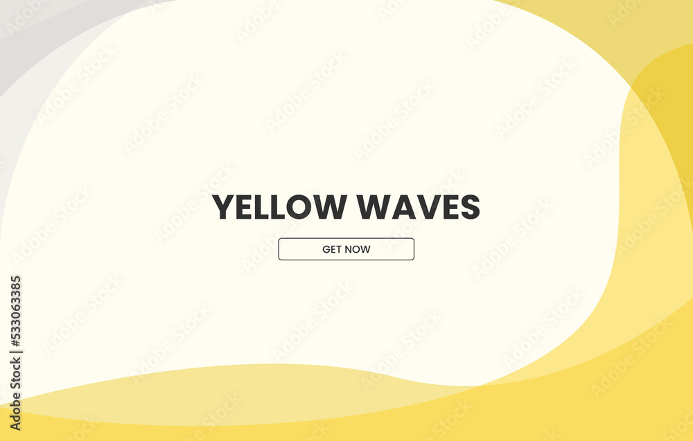 Yellow waves background template