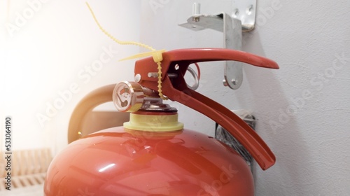 Foto a fire extinguisher or what is called an APAR is a tool to extinguish a fire when a fire occurs, in the form of a tube containing powder as an extinguishing medium
