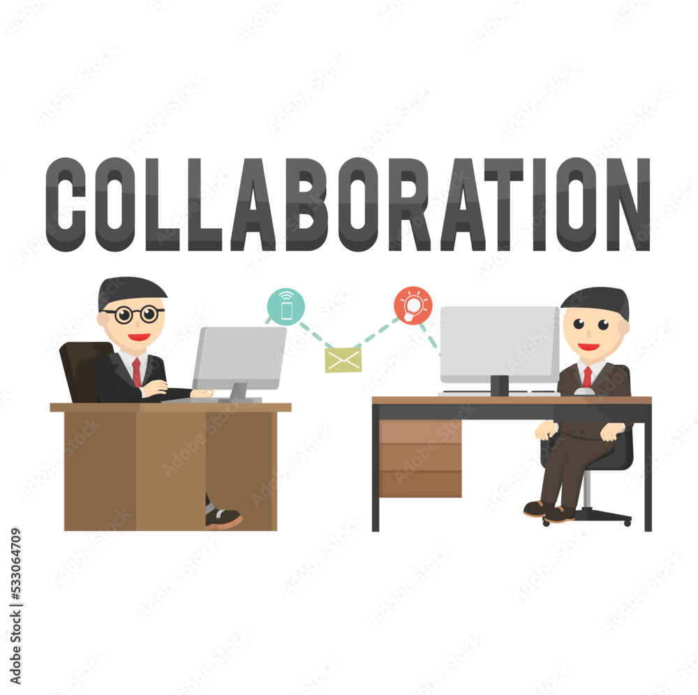 male business letter collaboration design character male business letter collaboration design character