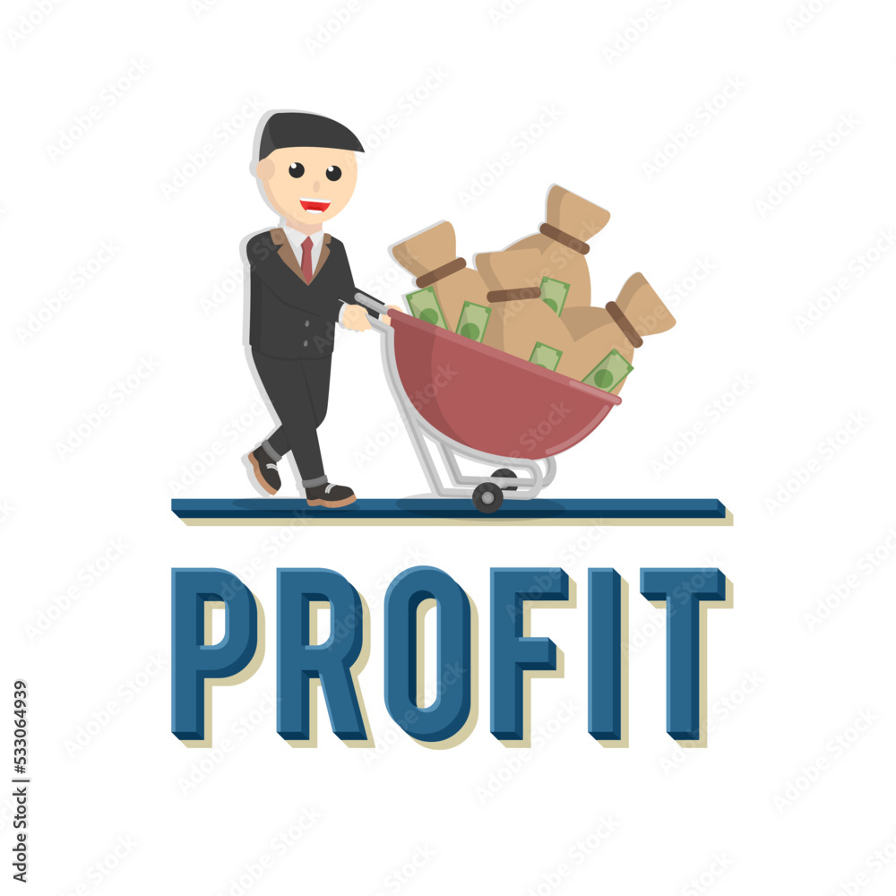 business profit design character on white background business profit design character on white background
