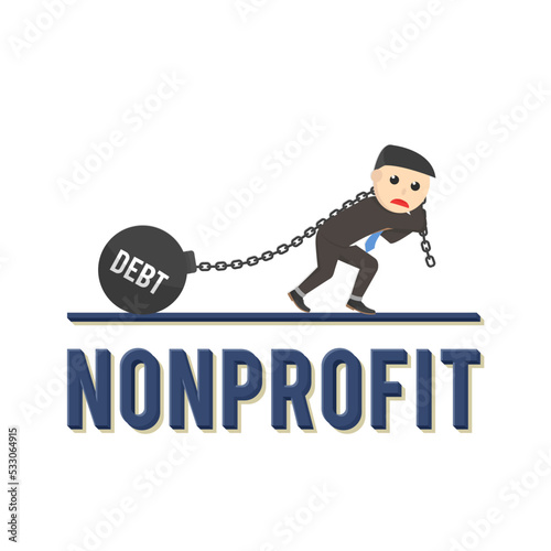 business nonprofit design character on white background